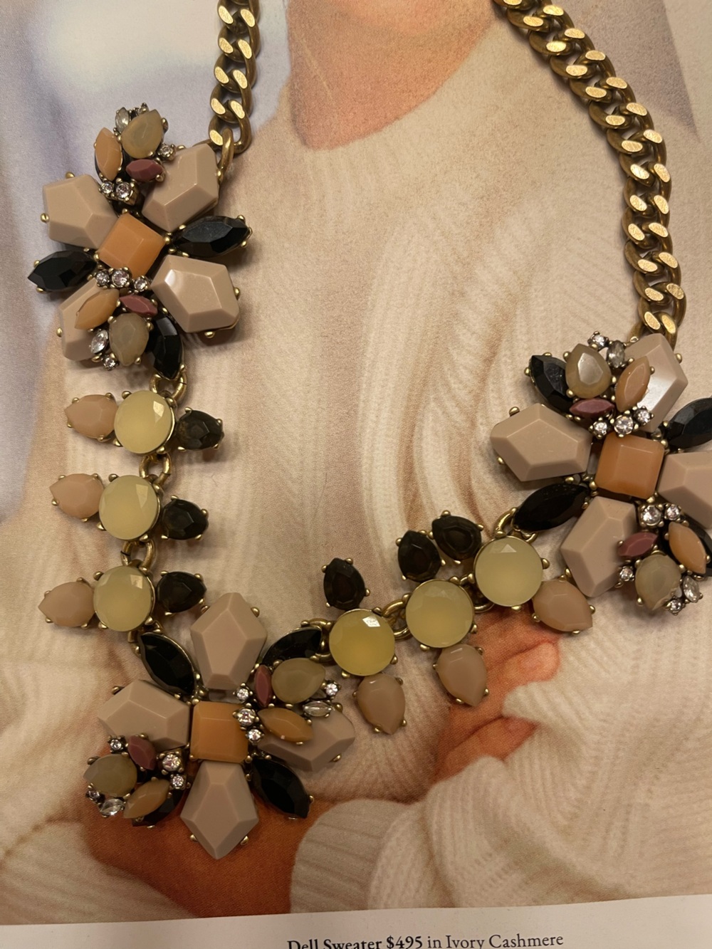 JCrew Elegant Floral Statement Necklace